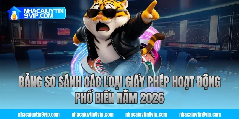 Bảng So Sánh Các Loại Giấy Phép Hoạt Động Phổ Biến Năm 2026